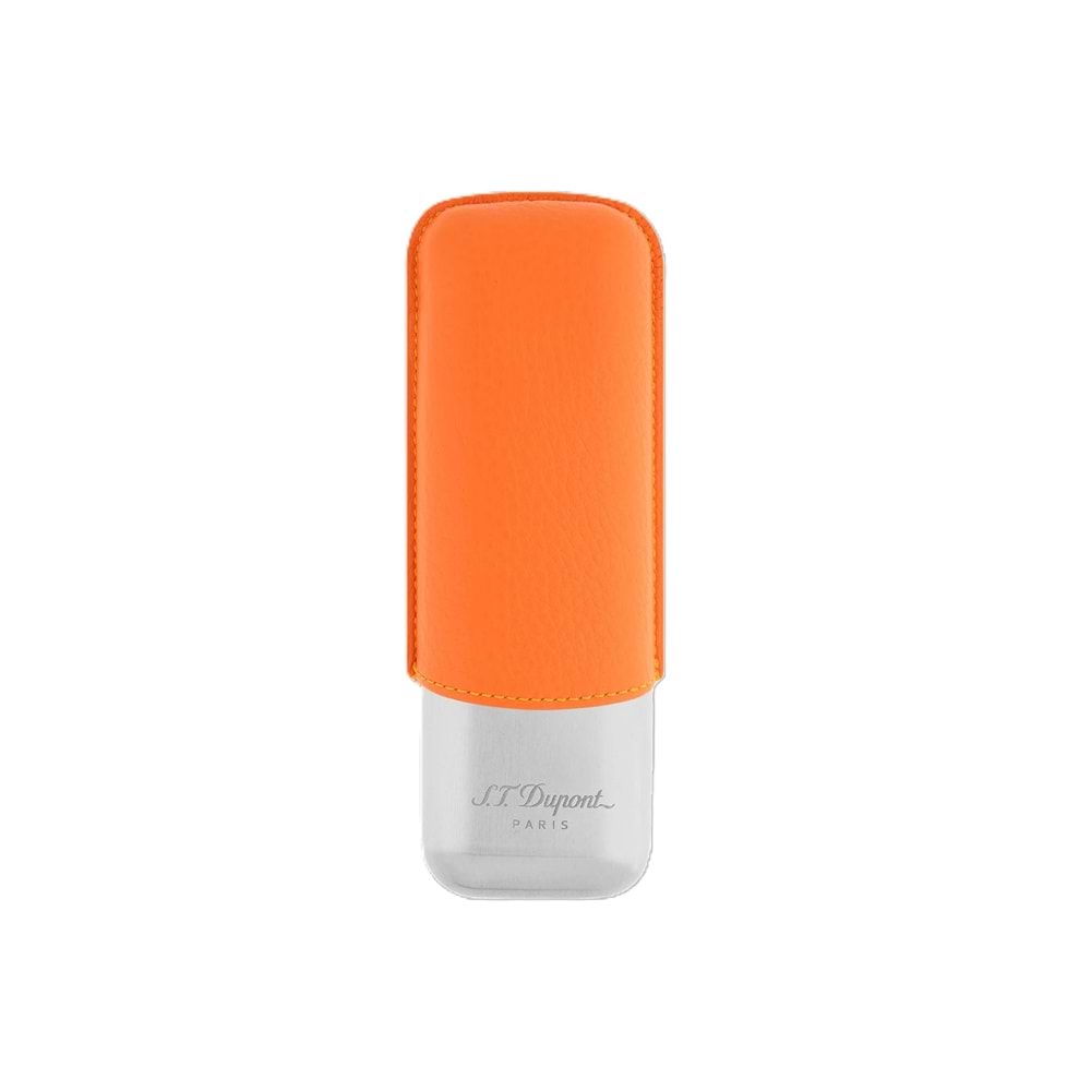 S.T. DUPONT 2CG CASE ORANGE GR/CHROME