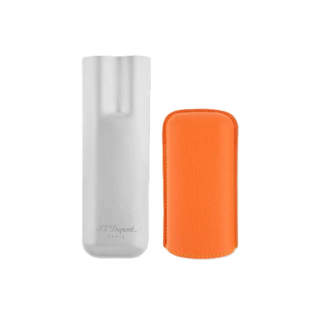 S.T. DUPONT 2CG CASE ORANGE GR/CHROME