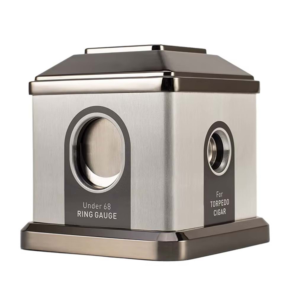 FIREBIRD DESTKOP METAL GREY-SPACE GREY MASA TİPİ PURO MAKASI 4 FARKLI KESİCİ BÖLMELİ JF-J73-3 GREY