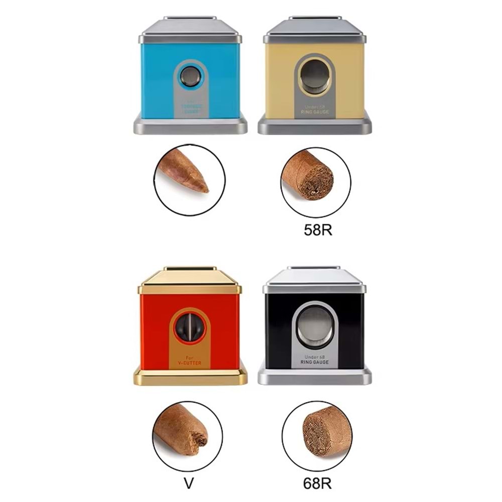 FİREBIRD DESTKOP SKY BLUE-GREY MASA TİPİ PURO MAKASI 4 FARKLI KESİCİ BÖLMELİ JF-J73-2 GREY