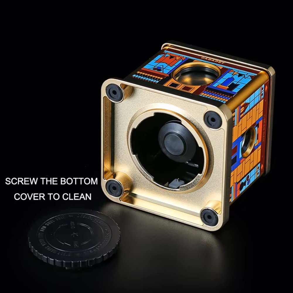 FIREBIRD DESTKOP GOLD-YELLOW MASA TİPİ PURO MAKASI 4 FARKLI KESİCİ BÖLMELİ JF-J73-5 YELLOW MİX