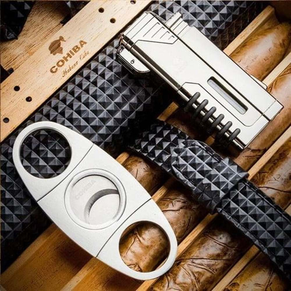 COHIBA DERİ-SİLİKON SEYAHAT HUMİDOR BLACK XJ-T117-BK