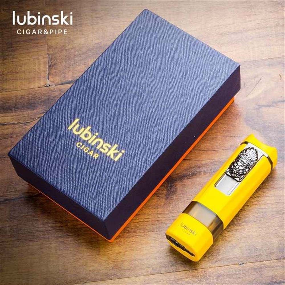 LUBİNSKİ LİON SEHPALI DELİCİLİ TEK TORCH PURO ÇAKMAĞI ROSE GOLD