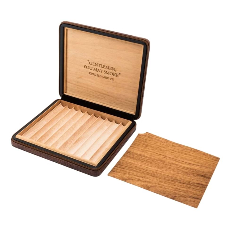 LUBİNSKİ DERİ SLİM SEYAHAT HUMİDOR BLACK