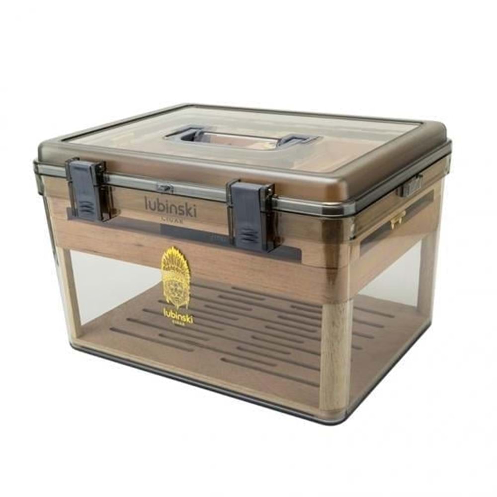 LUBİNSKİ DIŞI ŞEFFAF PLEXİ İÇİN SEDİR HUMİDOR 100s