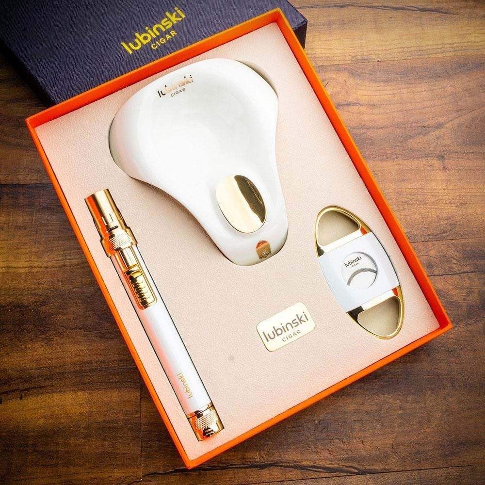 LUBİNSKİ 3LÜ PURO SETİ WHİTE-GOLD