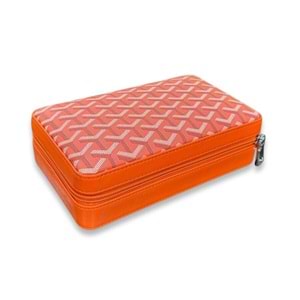 CİGARLOONG DERİ SEYAHAT HUMİDOR ORANGE