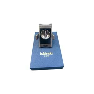 LUBİNSKİ V CUTTER KILIFLI GUN METAL PURO MAKASI YJA-30022-GM