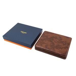 LUBİNSKİ DERİ SLİM SEYAHAT HUMİDOR BROWN