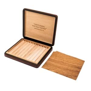 LUBİNSKİ DERİ SLİM SEYAHAT HUMİDOR BROWN