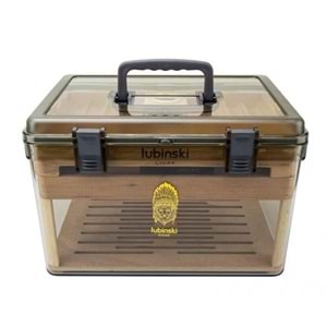 LUBİNSKİ DIŞI ŞEFFAF PLEXİ İÇİN SEDİR HUMİDOR 100s