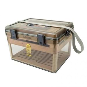 LUBİNSKİ DIŞI ŞEFFAF PLEXİ İÇİN SEDİR HUMİDOR 100s