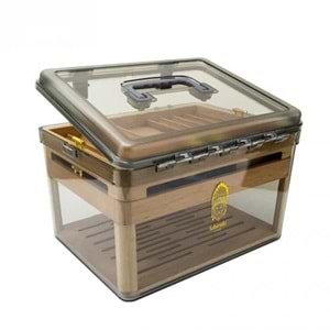 LUBİNSKİ DIŞI ŞEFFAF PLEXİ İÇİN SEDİR HUMİDOR 100s