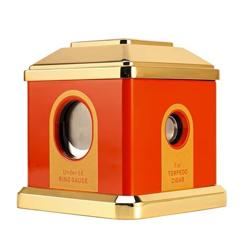 FIREBIRD DESTKOP RED-GOLD MASA TİPİ PURO MAKASI 4 FARKLI KESİCİ BÖLMELİ JF-J73-1 RED