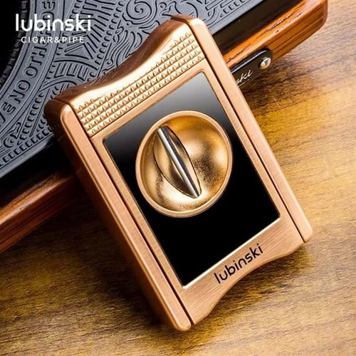 LUBİNSKİ V CUTTER KILIFLI GOLD PURO MAKASI YJA-30022-GD