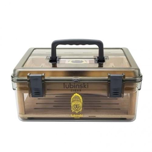 LUBİNSKİ DIŞI ŞEFFAF PLEXİ İÇİN SEDİR HUMİDOR 50s