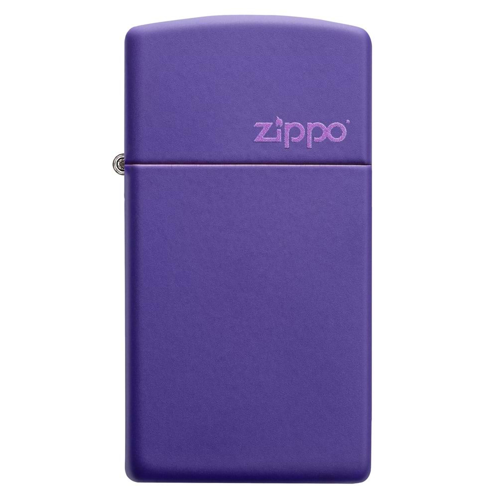 ZİPPO 1637 ZL SLİM PURPLE MATTE ZİPPO LOGO