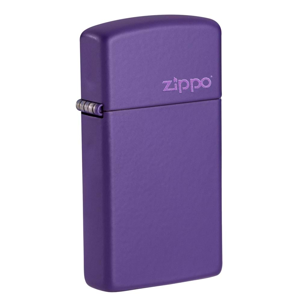 ZİPPO 1637 ZL SLİM PURPLE MATTE ZİPPO LOGO