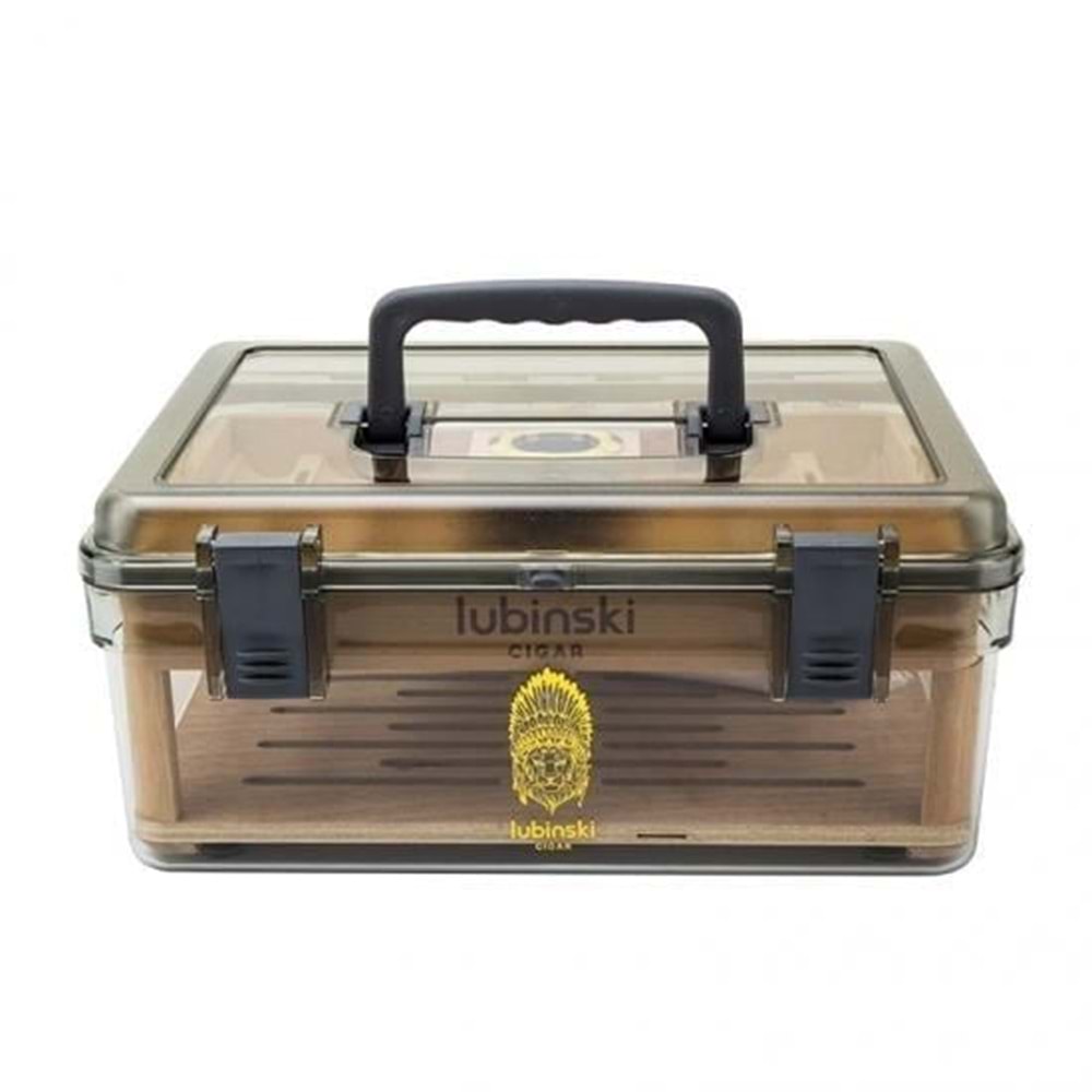 LUBİNSKİ DIŞI ŞEFFAF PLEXİ İÇİN SEDİR HUMİDOR 50s